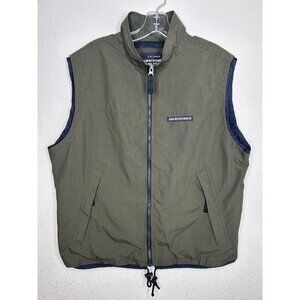 Vintage Abercrombie & Fitch Vest Mens Medium Green Nylon Lightweight Hiking Y2K